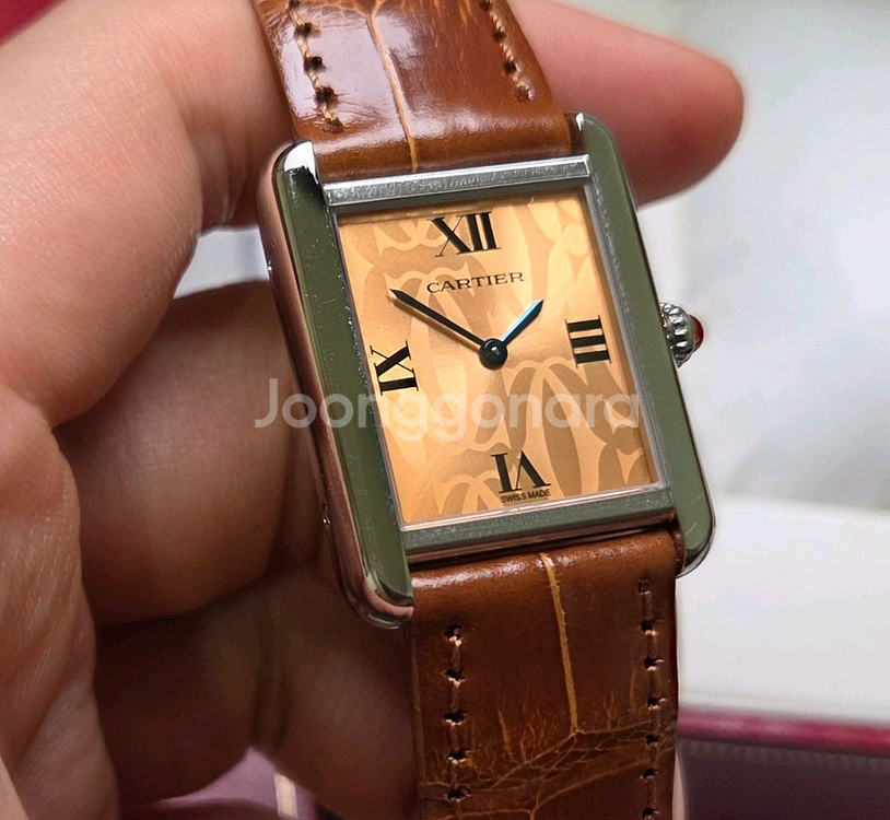 레어] 까르띠에 탱크 솔로 Ref.2716 쿼츠 오렌지--3