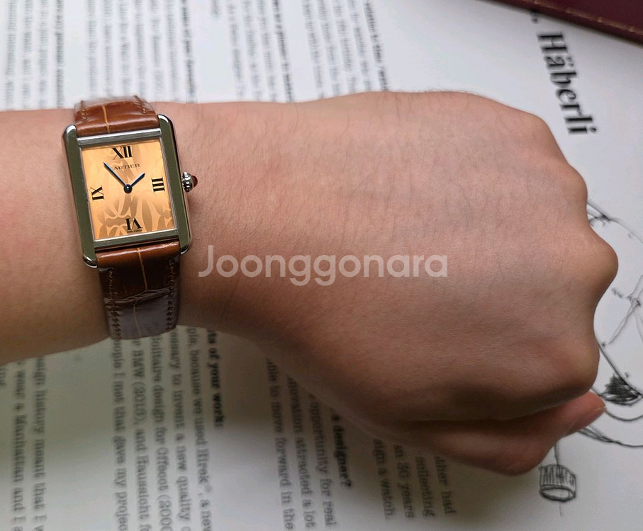 레어] 까르띠에 탱크 솔로 Ref.2716 쿼츠 오렌지--9