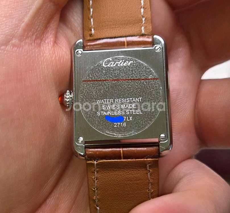 레어] 까르띠에 탱크 솔로 Ref.2716 쿼츠 오렌지--8