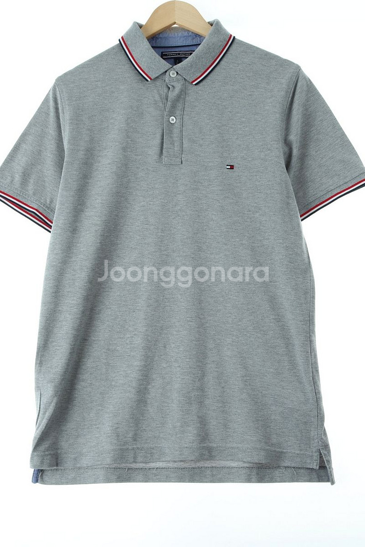 (L-XL) 타미힐피거 반팔 카라 티셔츠 그레이--0