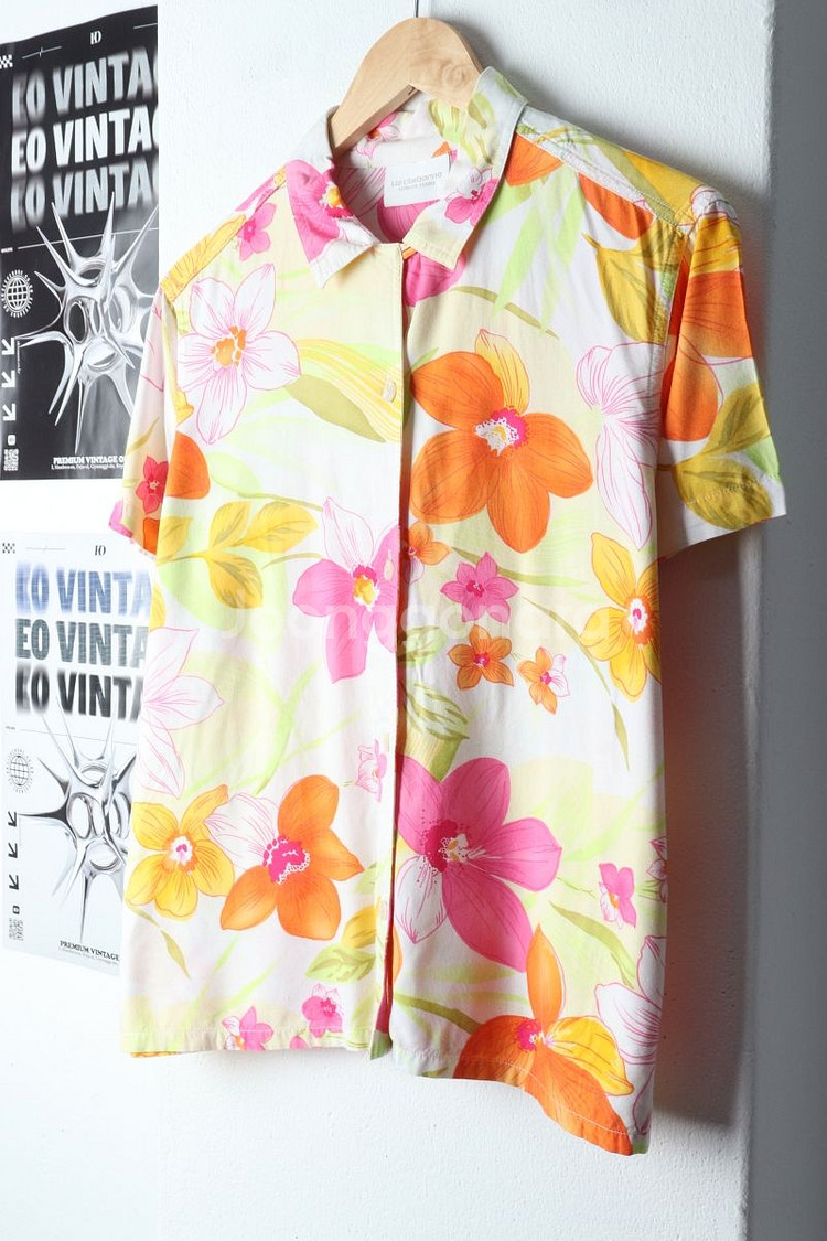 W(L-XL) 브랜드빈티지 반팔셔츠 남방 리즈클레이본--0