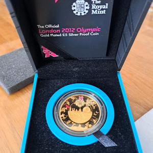 12년 런던올림픽 기념주화 순금도금 5파운드 은화 이미지