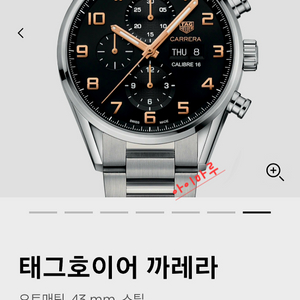 태그호이어 까레라 칼리버16 오토매틱 43mm