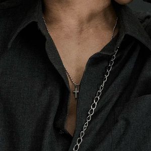 [M] 실버태그 군번줄 십자가 목걸이