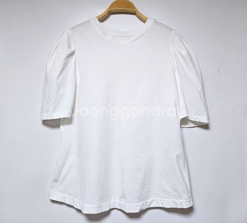 23SS더한섬 마인 화이트 퍼프소매 티셔츠--0