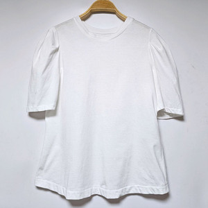 23SS더한섬 마인 화이트 퍼프소매 티셔츠
