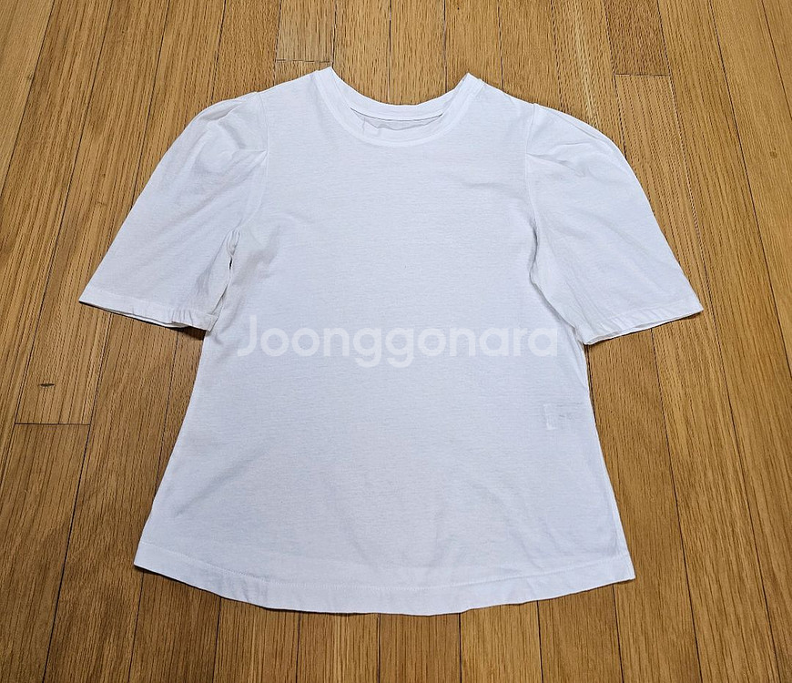 23SS더한섬 마인 화이트 퍼프소매 티셔츠--1