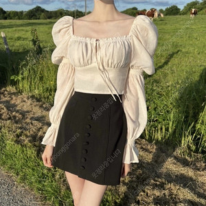 라벨르블랑 하트 스커트 블랙 26 (새상품)