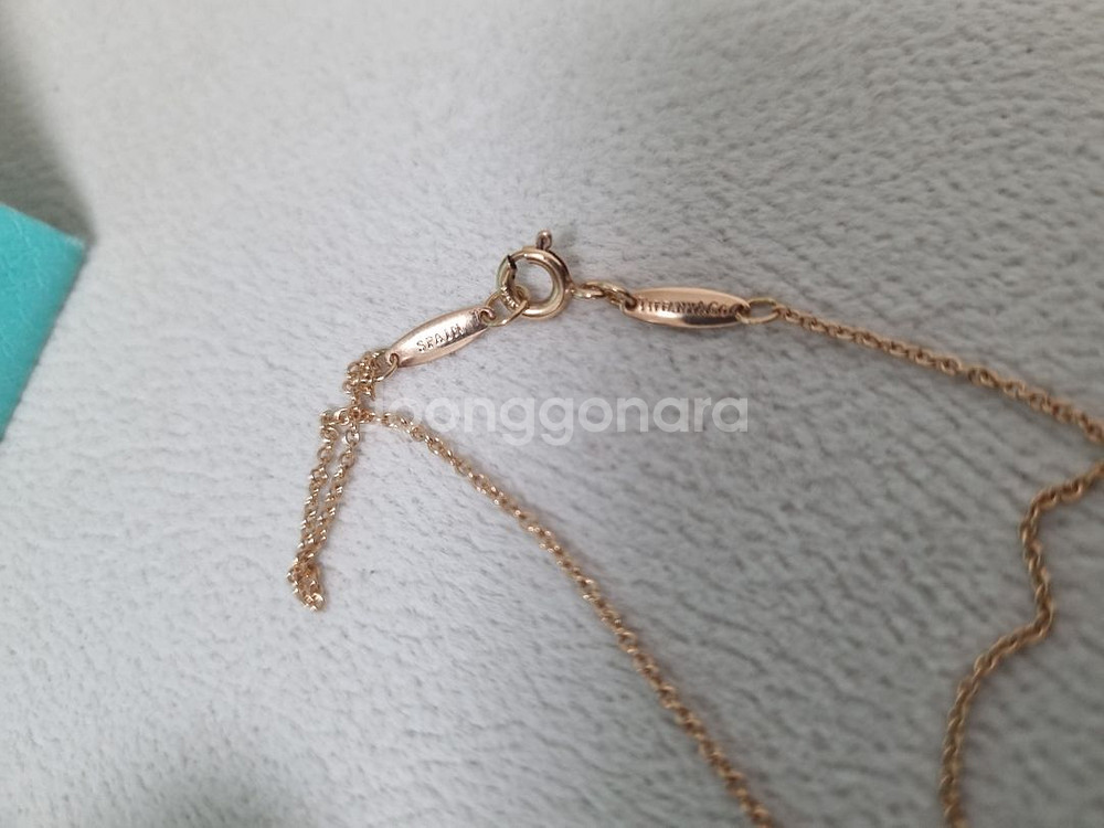 티파니앤코 오픈 하트 목걸이 로즈골드11mm 급처--1