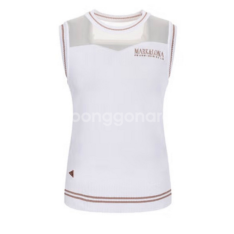 90 마크앤로나 골프 여성 코드 시스루 니트 베스트--0