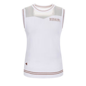 90 마크앤로나 골프 여성 코드 시스루 니트 베스트