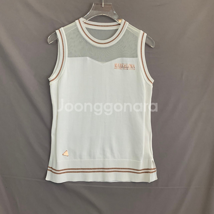 90 마크앤로나 골프 여성 코드 시스루 니트 베스트--1