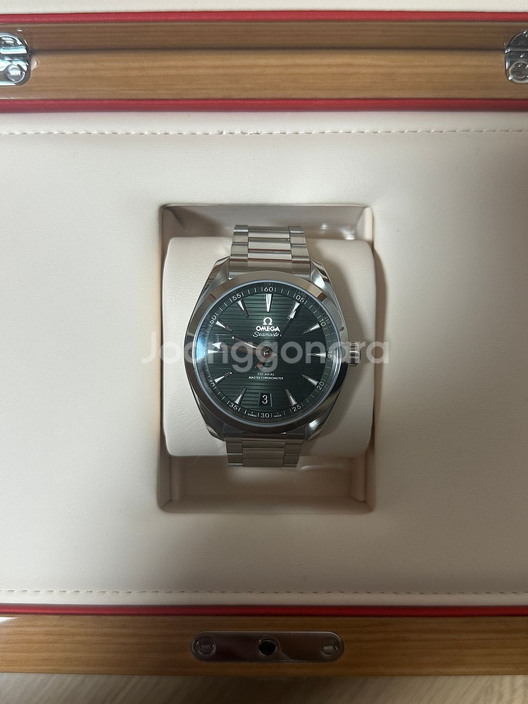 (1일 착용) 오메가 씨마스터 아쿠아테라 녹판 41mm--1