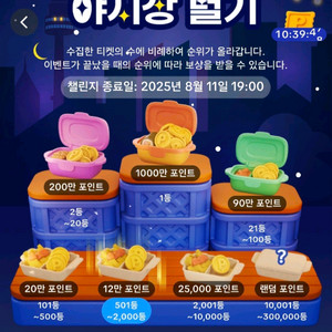 야시장 미접 5개 개당 500원