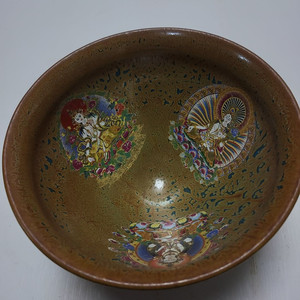 송대 희귀 삼존불 철화 다완 지름12.5cm무게340g