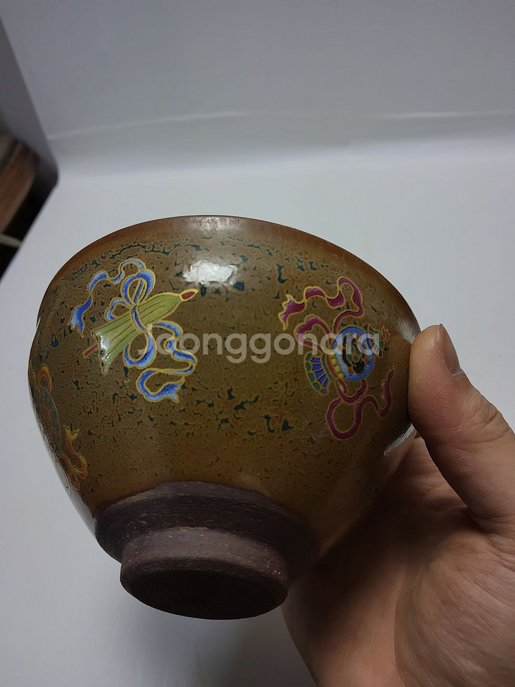 송대 희귀 삼존불 철화 다완 지름12.5cm무게340g--2