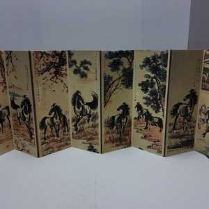 골동 팔마도 병풍 책자 가로70cm세로28cm 할인처분