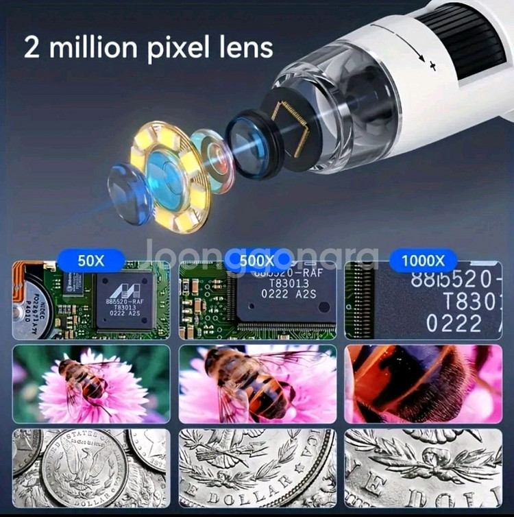 디지털 전자 현미경 11cm HD 모니터 50-1000--4
