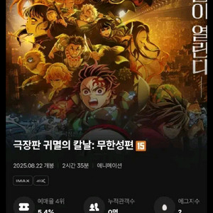 귀멸의칼날 용포디 8월24일 (16:45) E열 중불