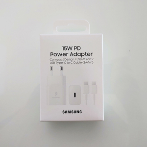 삼성 정품 15W PD 충전기 화이트 팝니다