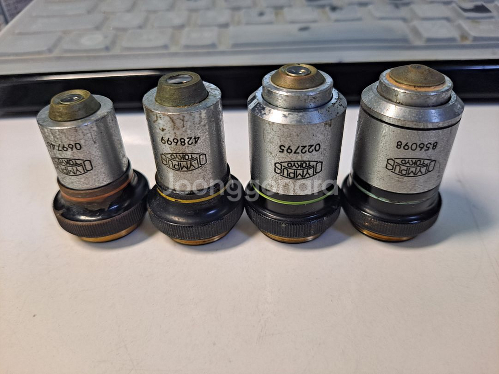 OLYMPUS TOKYO 옜날 현미경용 대물렌즈 세트--0