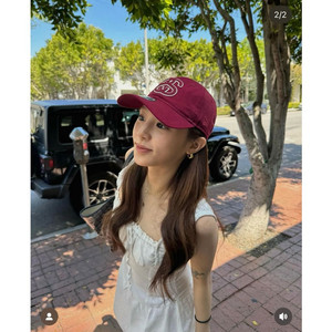 스투시X뉴에라 920 SS 아플리케 볼캡 버건디