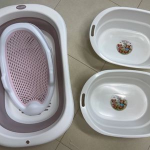 톨스토이 접이식 욕조+ 말랑 목욕 의자+ 센스2030