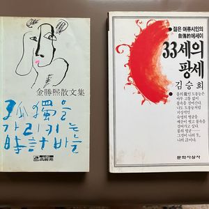 김승희 시인의 산문집 2권 일괄