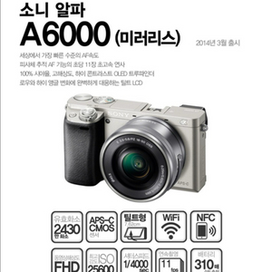 소니정품 알파 A6000