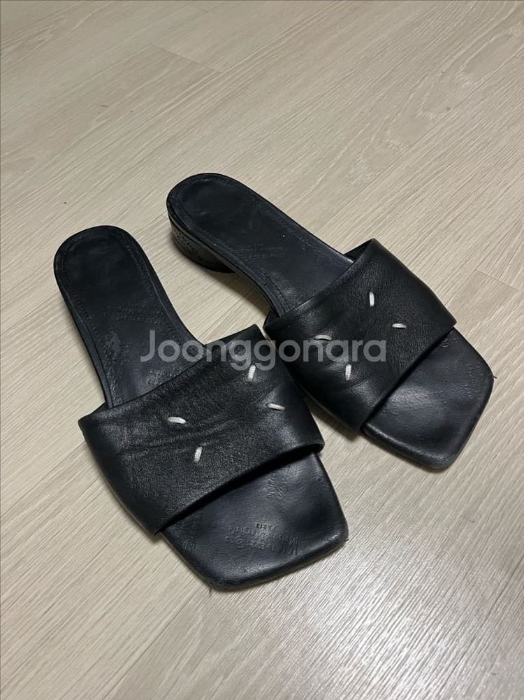 메종 마르지엘라 스티치 스퀘어 샌들 슬리퍼--0