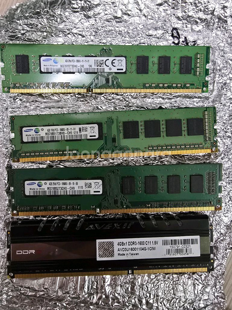 컴퓨터용 ddr3 4g ram 4개 일괄판매--0