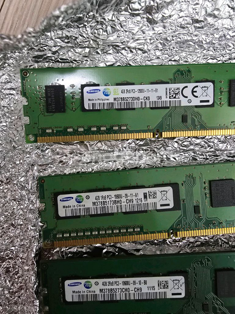 컴퓨터용 ddr3 4g ram 4개 일괄판매--1