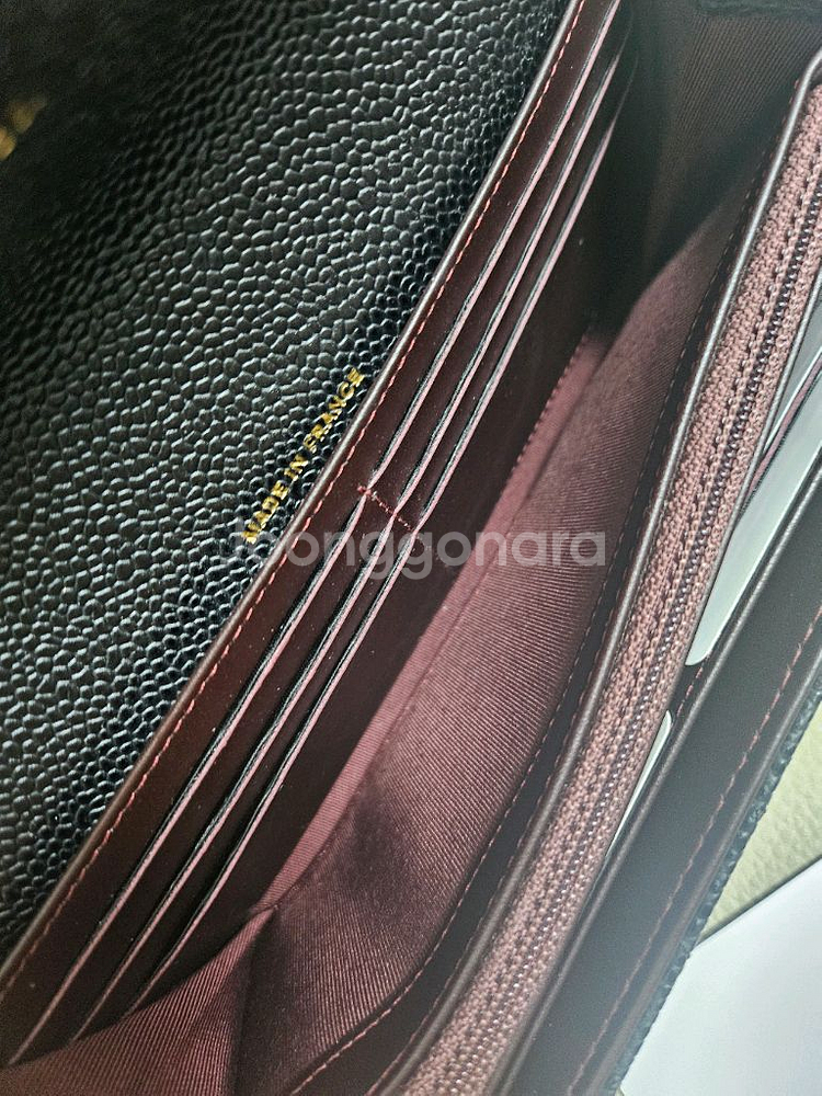 샤넬 캐비어 장지갑 19번대 블랙--7