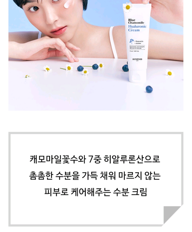 스킨푸드 블루캐모마일 히알루로닉 크림--3