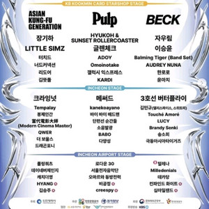 인천 펜타포트 금요일 1일권
