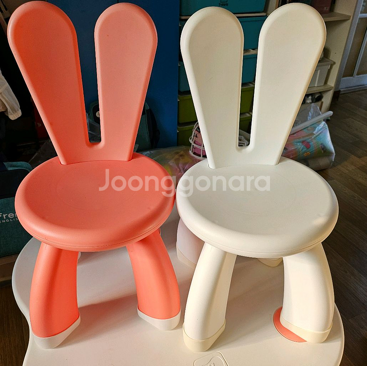 야야 토끼 의자와 테이블 세트--1