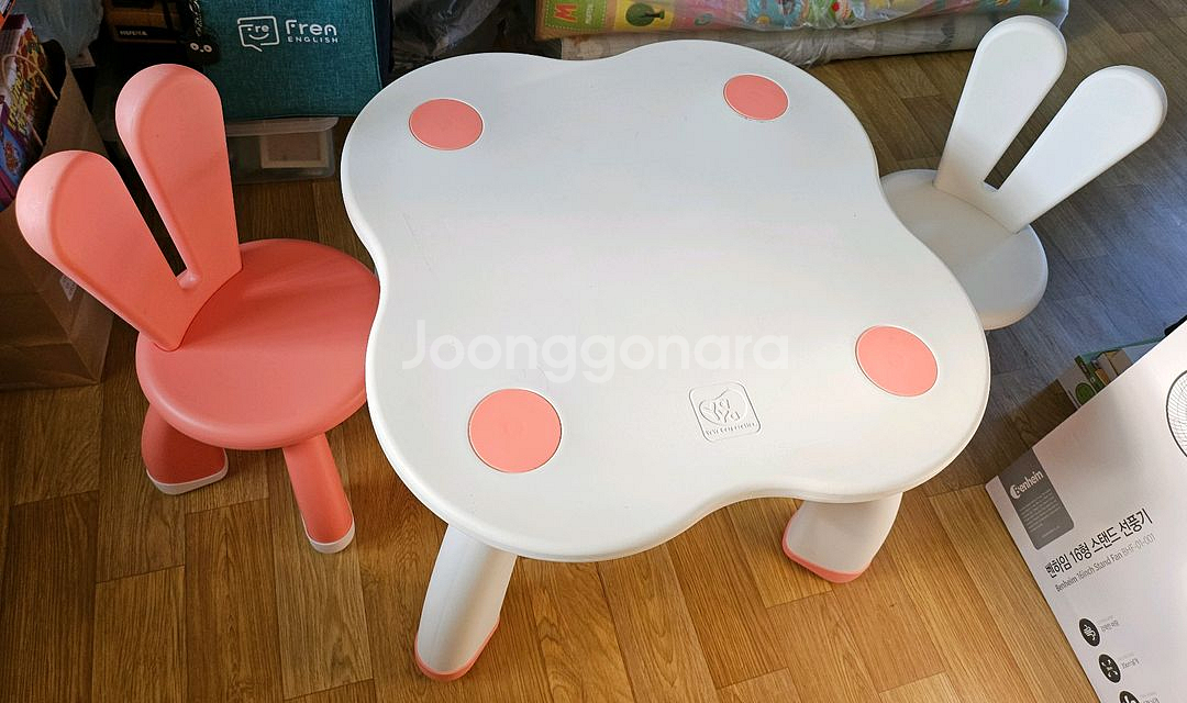 야야 토끼 의자와 테이블 세트--0
