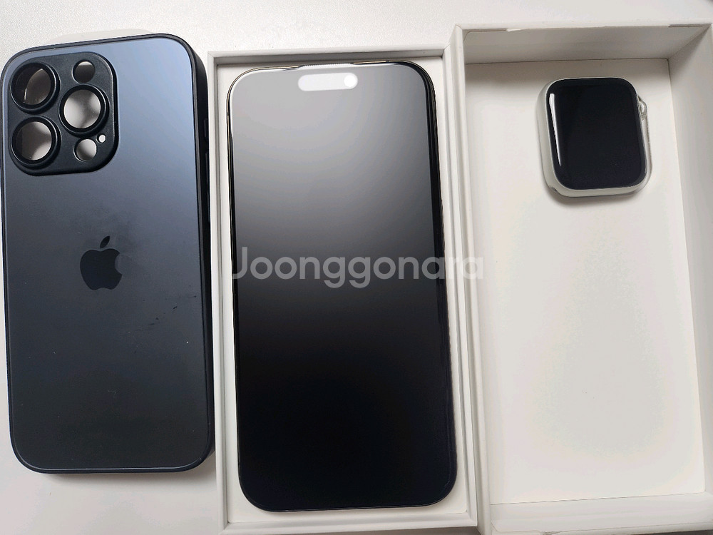 아이폰 15 프로 256GB 블랙 티타늄+SE2 판매--1