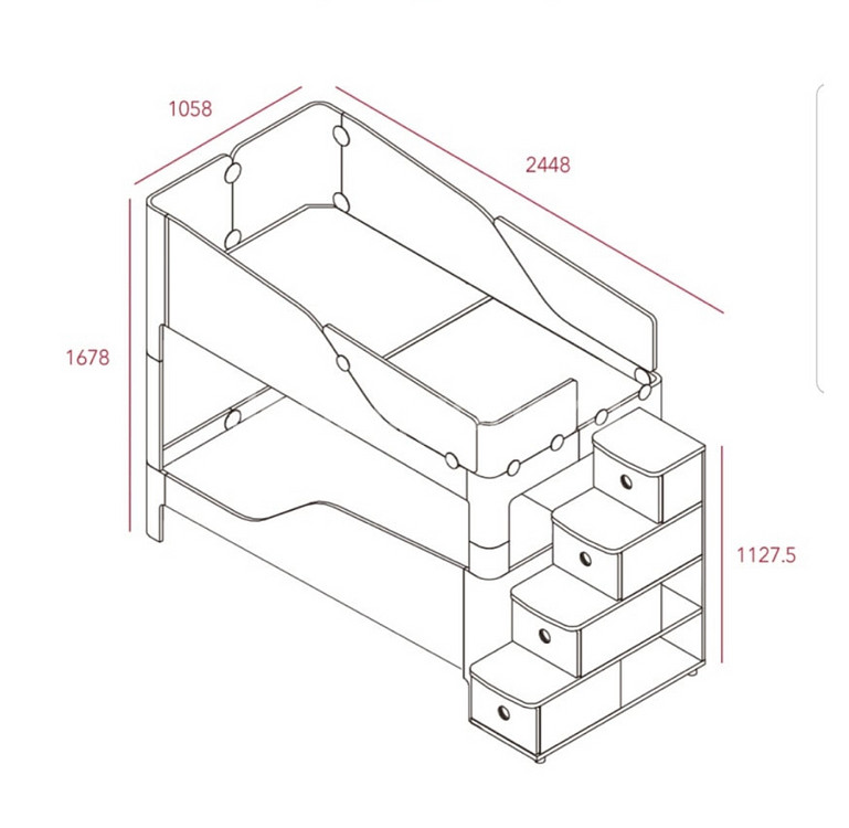 일룸 이층 침대--1