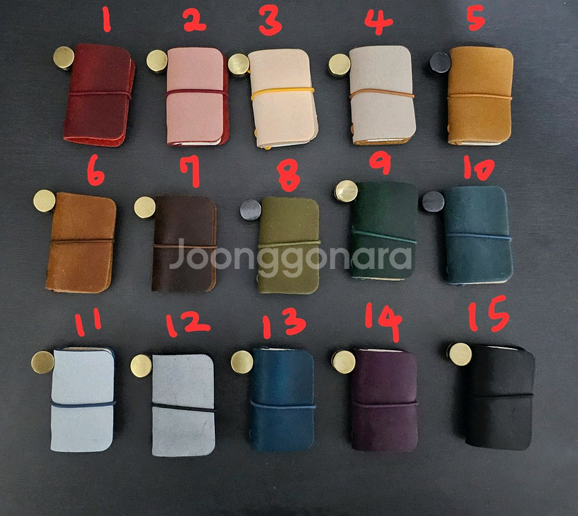 다꾸 초미니 가죽 다이어리 15종--0