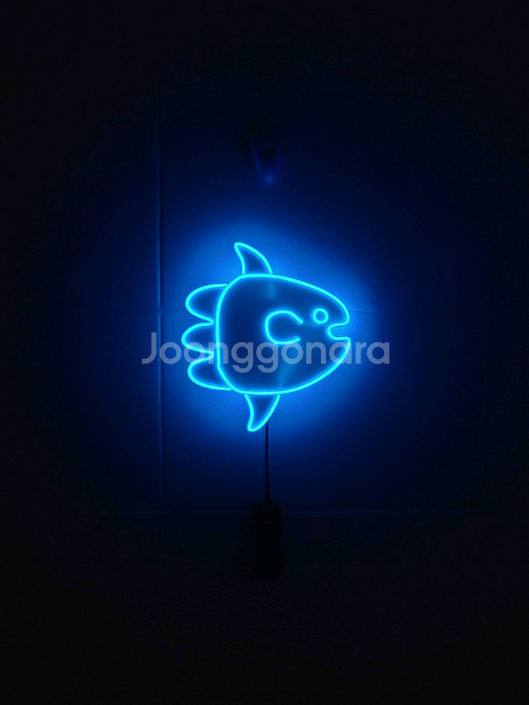 네온사인 개복치 물고기 led 램프 조명--2