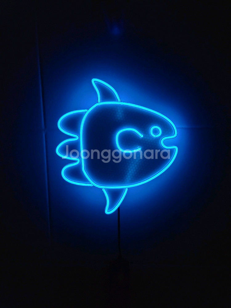네온사인 개복치 물고기 led 램프 조명--1