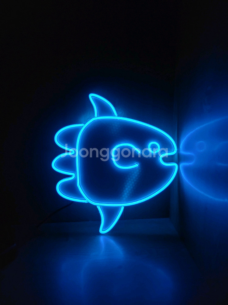 네온사인 개복치 물고기 led 램프 조명--4