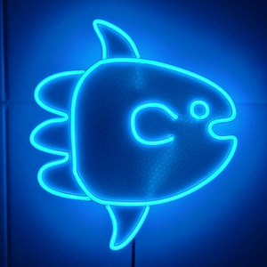 네온사인 개복치 물고기 led 램프 조명
