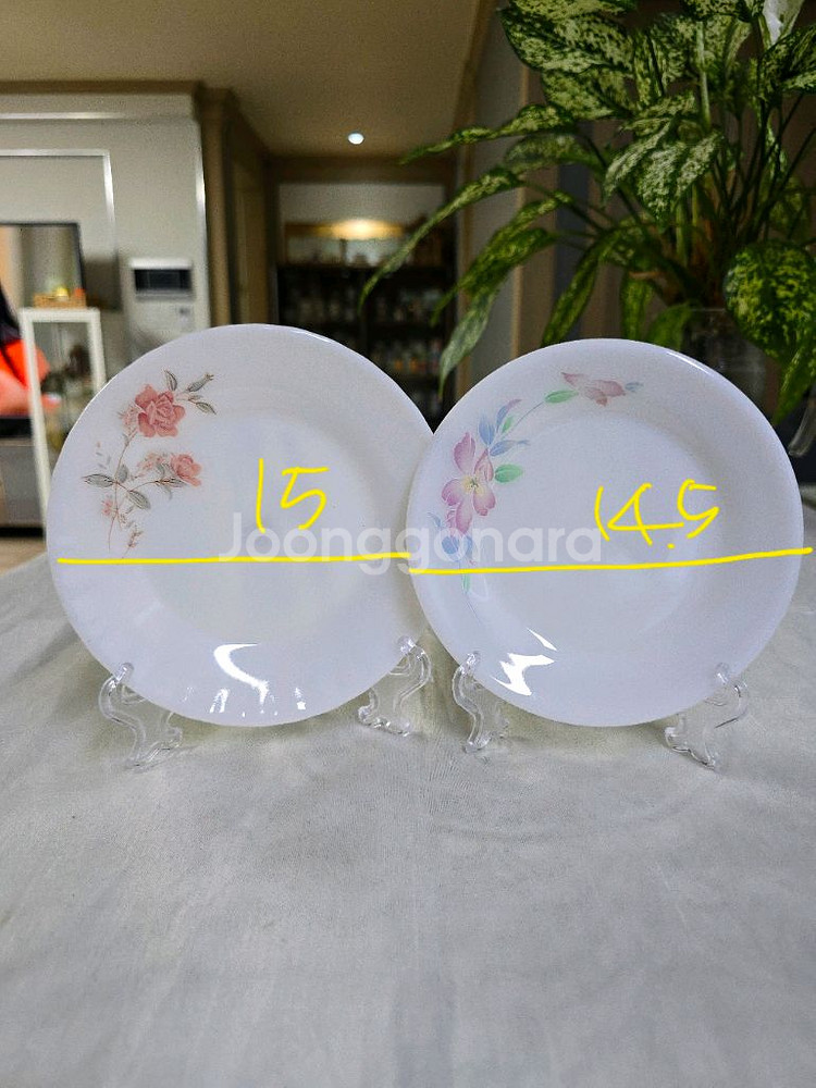 우리나라 밀크글라스 2장일괄~*--3