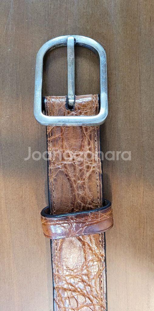 브루넬로 쿠치넬리 악어가죽 벨트--2