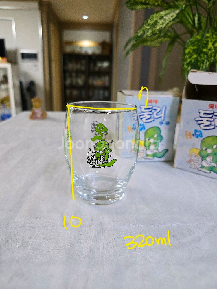 고전 빈티지 레트로 둘리 유리컵~* 개당가--7