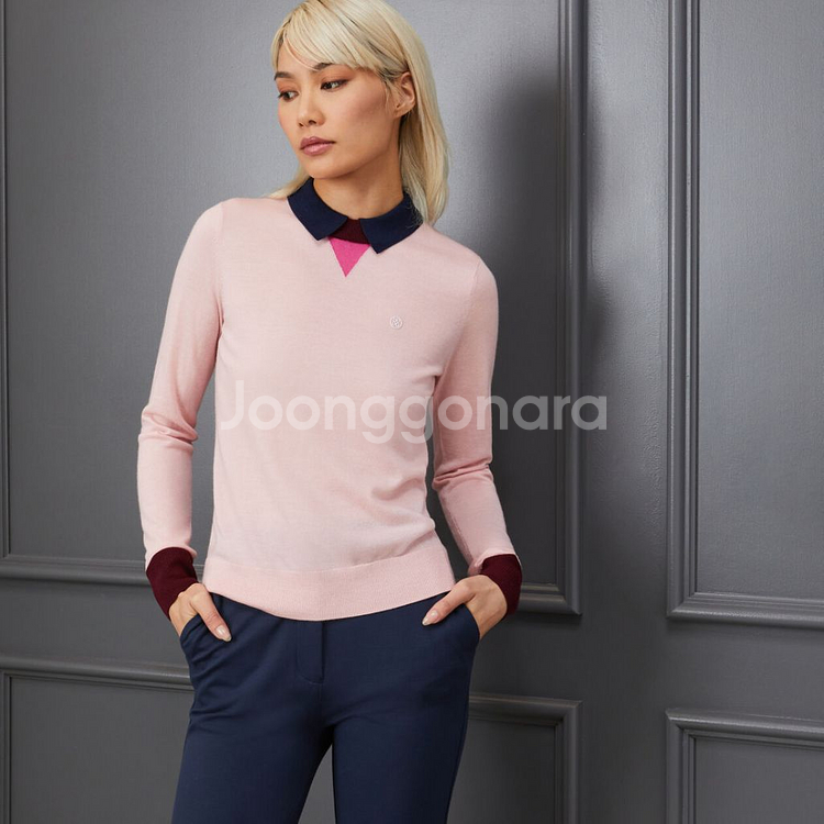 (새상품) 지포어 핑크 메리노울 니트 스웨터 S사이즈--2