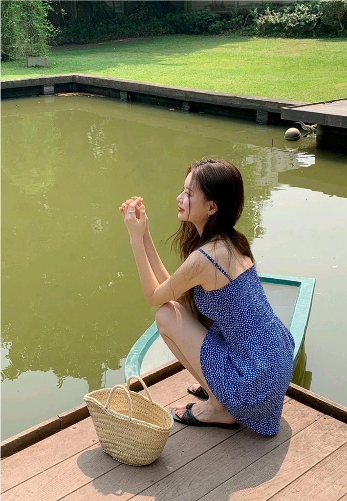 플라워 나시 미니 원피스 이미지