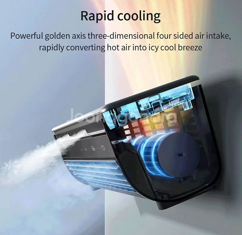 EDON 무선 미스트 냉풍기 6000mah--3